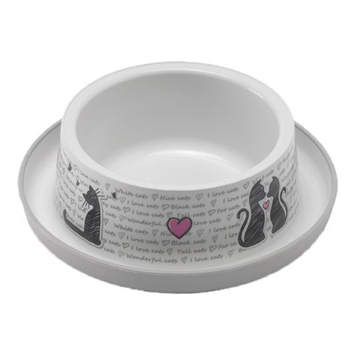 Moderna Trendy Dinner Food Bowl - Cats in Love