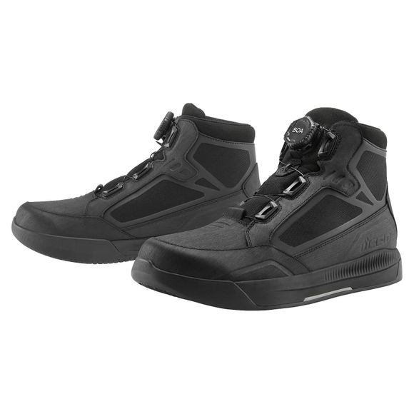Icon Patrol 3 ​​Waterproof - Black Motorcycle SneakersRef : IC0826
