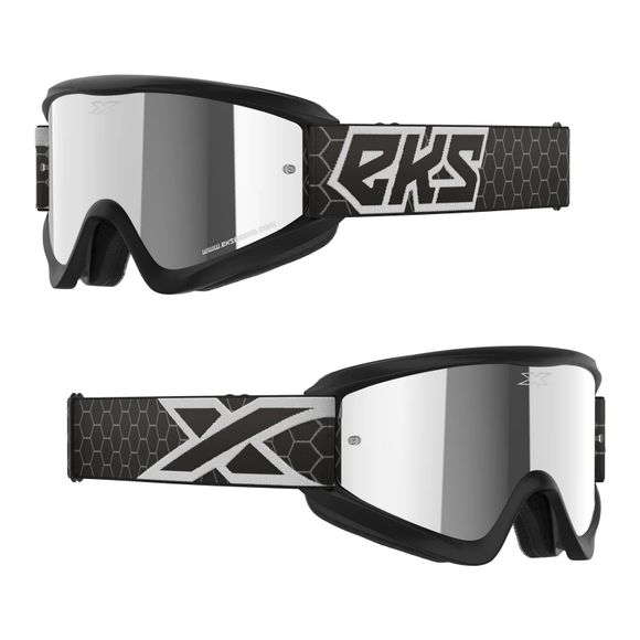 EKS GOX FLAT OUT cross mask - SILVER MIRROR 2024 - Black / WhiteRef: KS0063