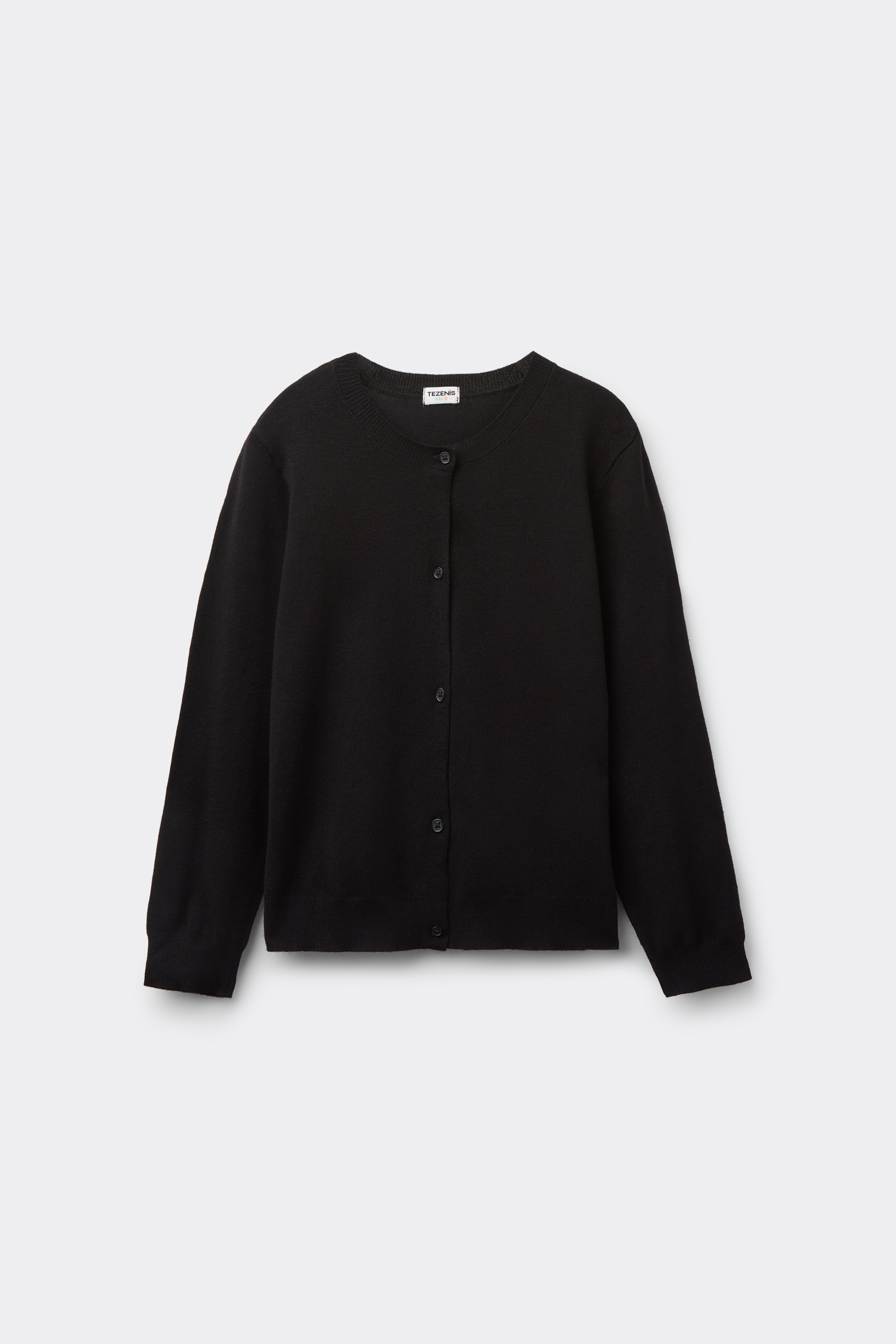 Girls’ Round Neck Cardigan with Buttons