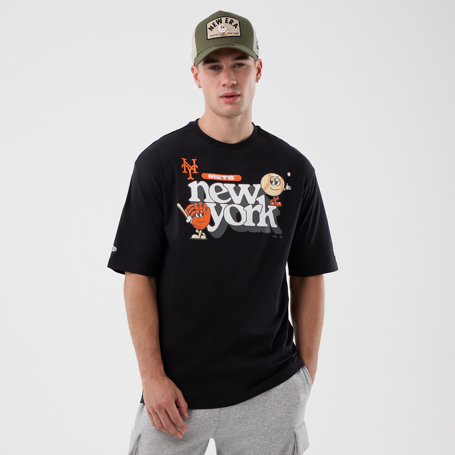 New York Mets Icon Graphic MLB T-Shirt Black