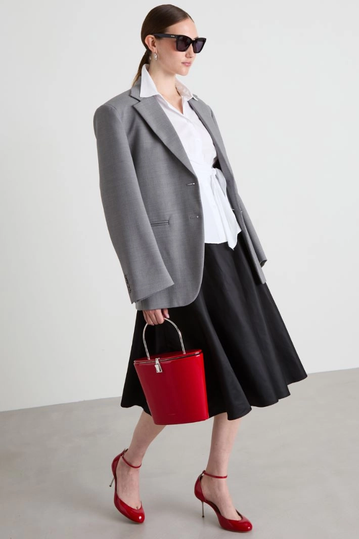 Skirt in technical fabric - BLACK