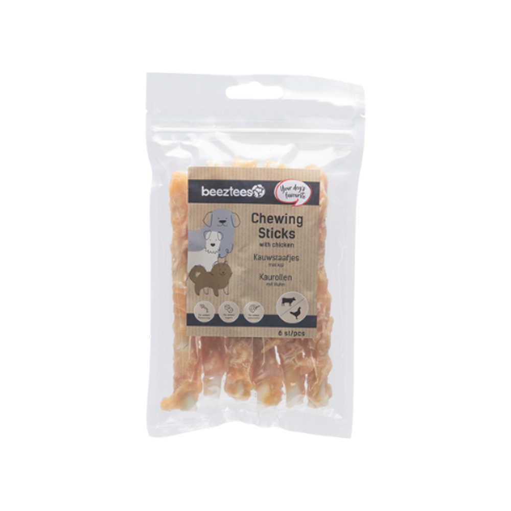 Beeztees Culinary Chew Sticks - Chicken - 6 Sticks