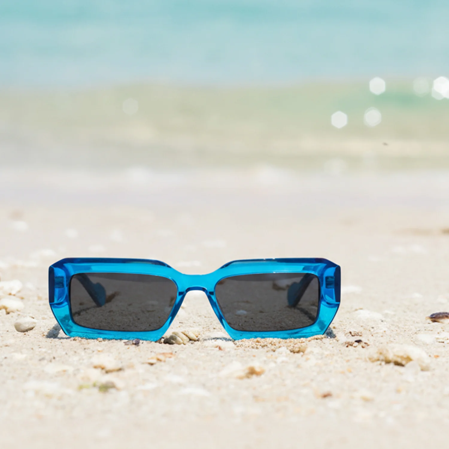 Square Real Madrid Acetate Sunglasses Blue