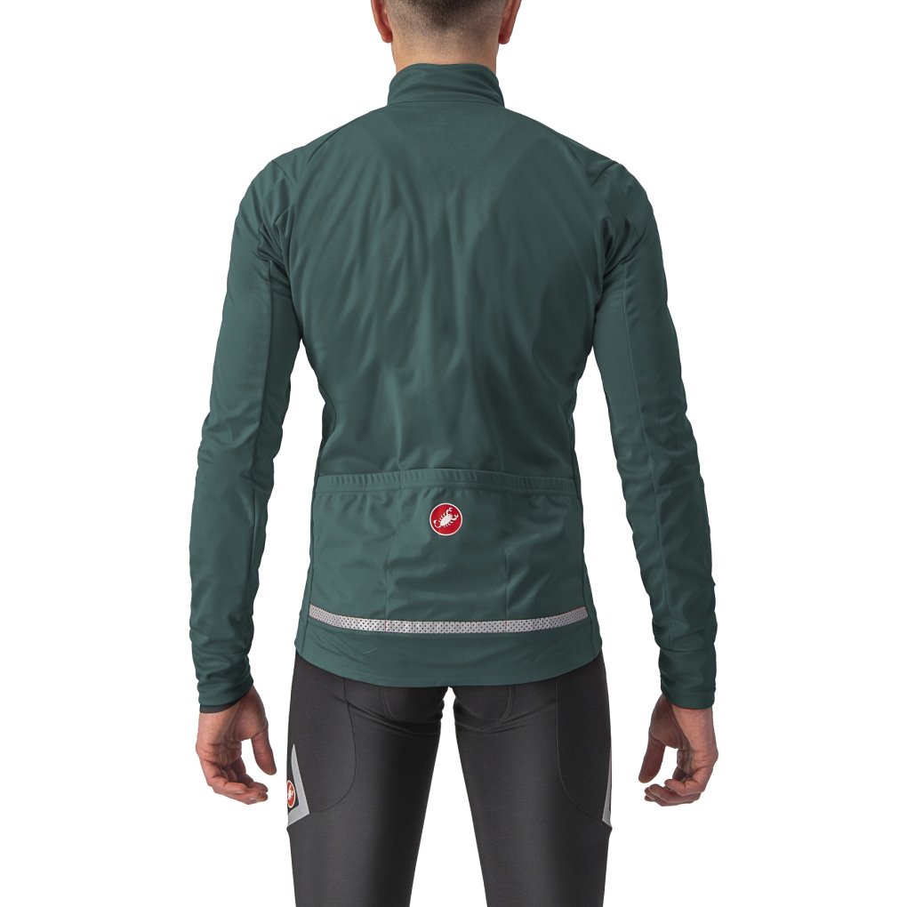 Castelli Go Jacket Men - rover green/red orange 303
