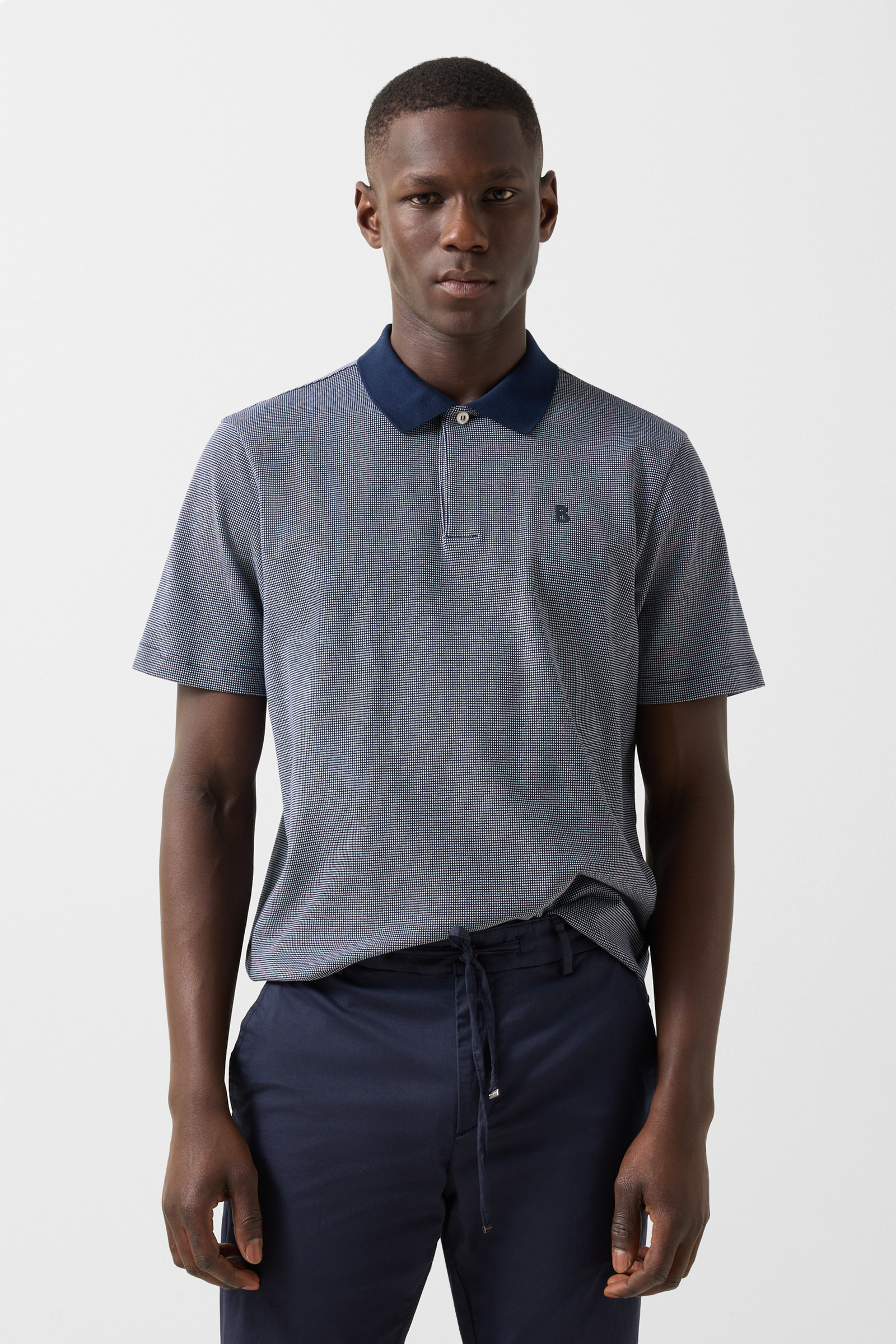 Wynn polo shirt in Navy blue/white