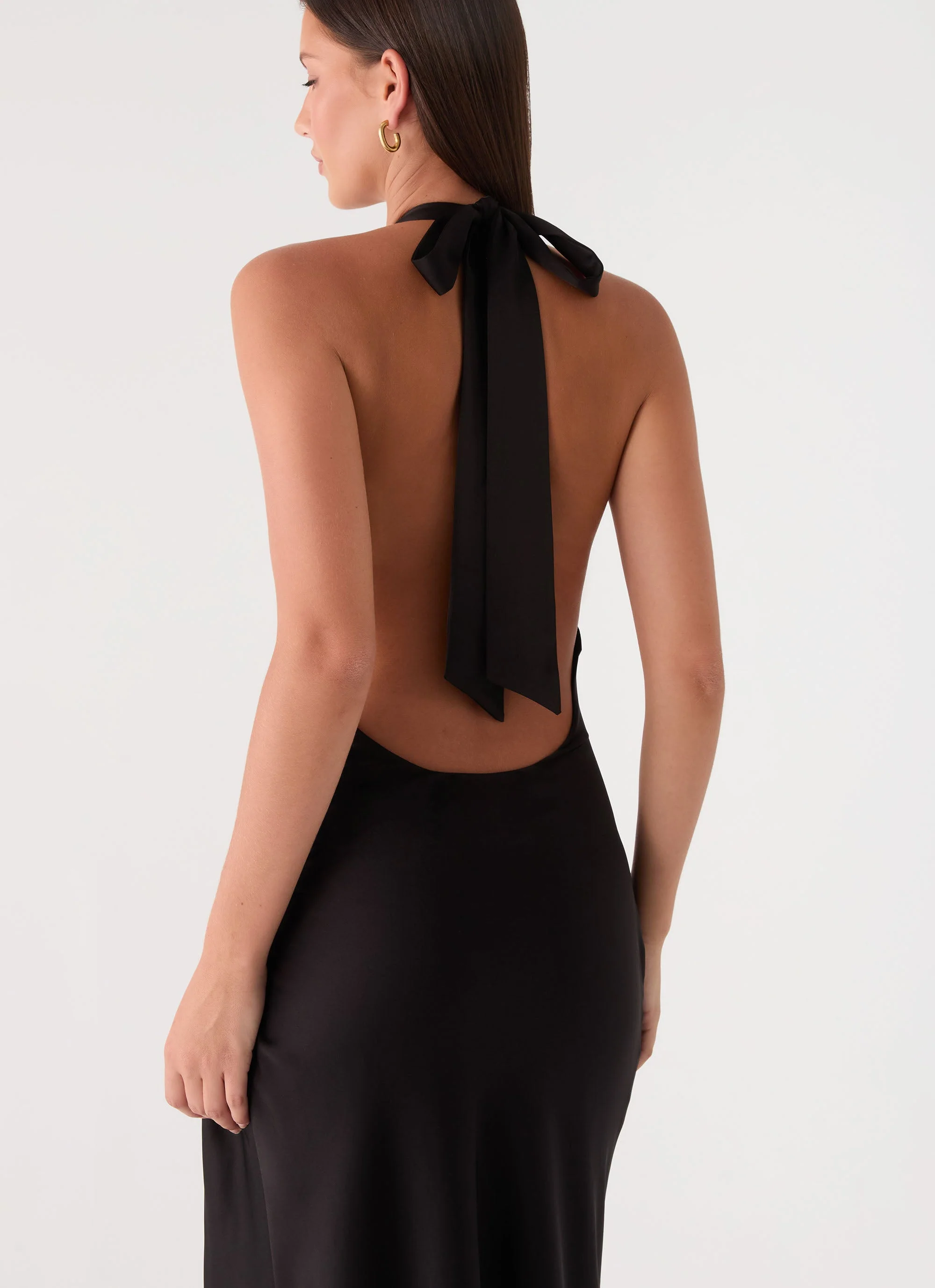 Lumae Halter Maxi Dress - Black