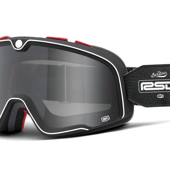 100% BARSTOW Motorcycle Goggles - MALIBU - SMOKED SCREEN - BlackRef: CE1026 / 50000-00006