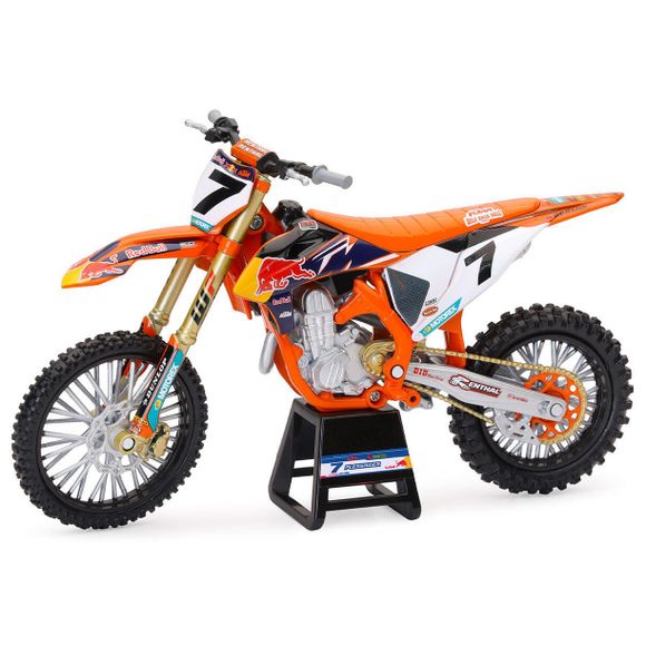 Miniature newray motorcycle ktm 450 sx-f red bull a.plessinger - scale 1/12° - orangeRef: NRY0053 / 58363