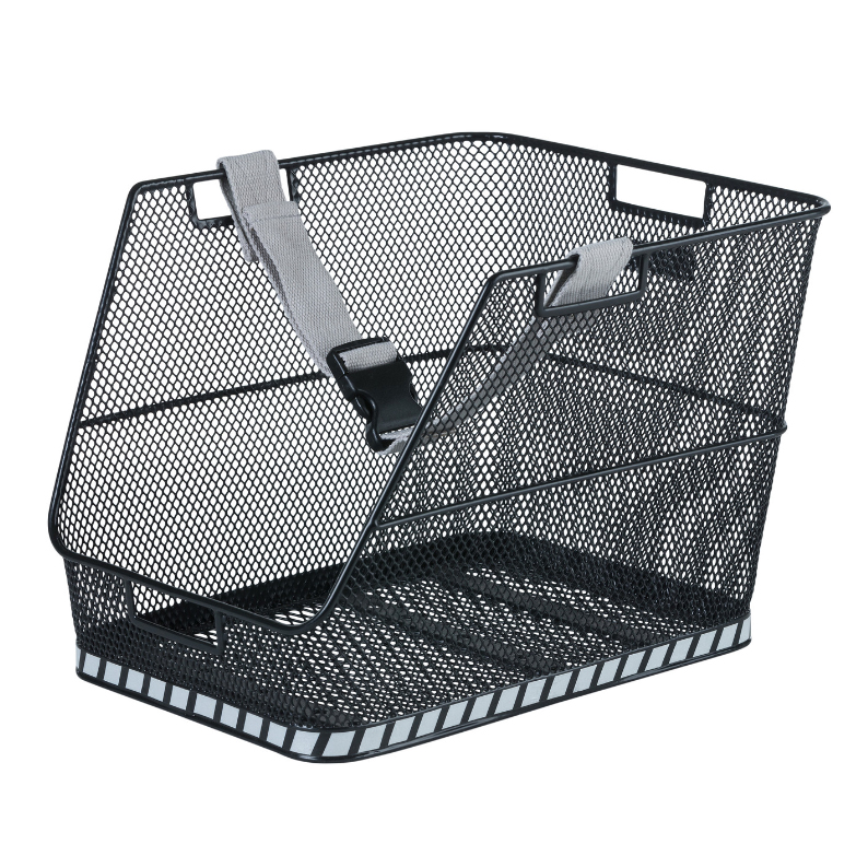 Basil Class Rear School Bag Basket - black
