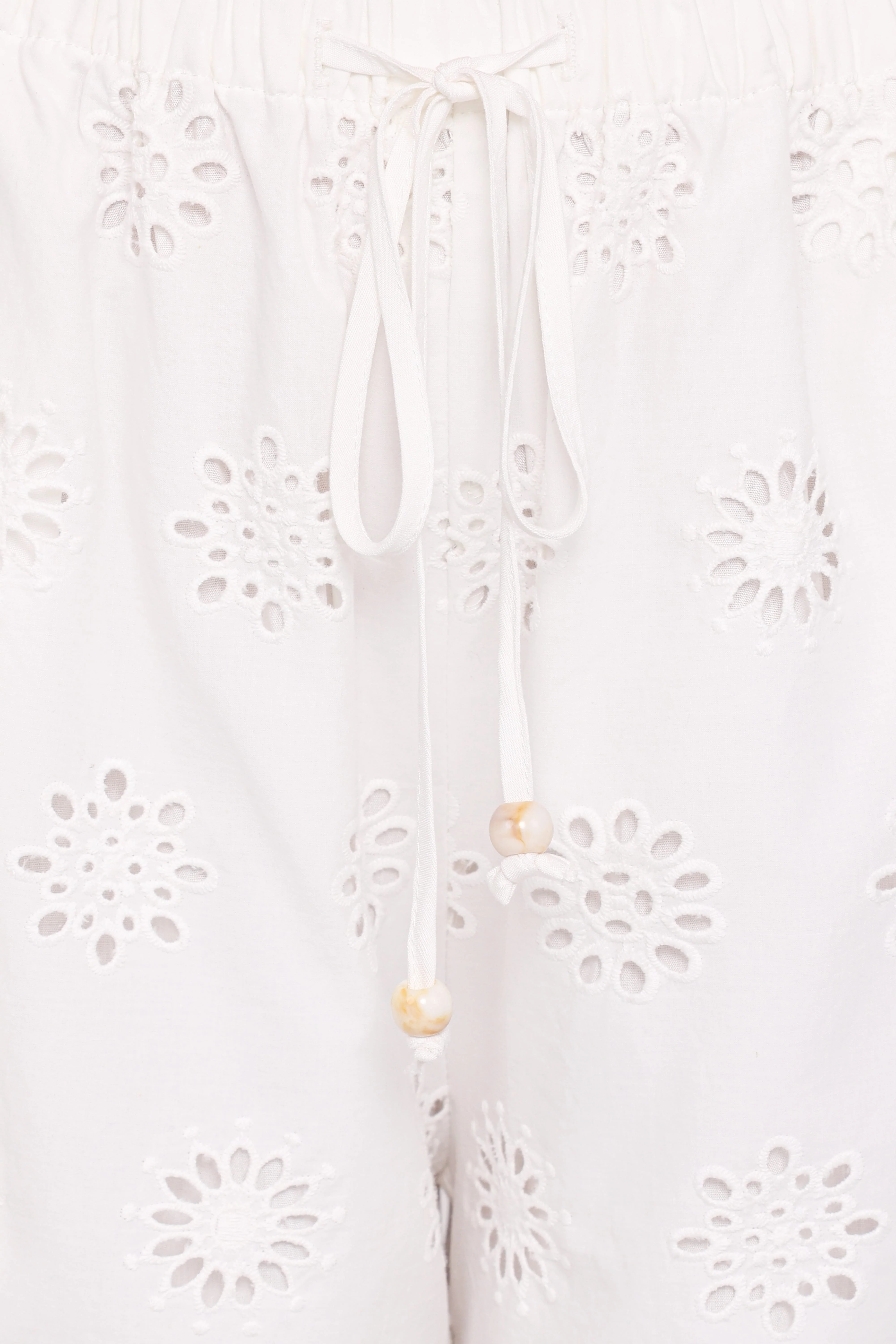 Wren Pant - White Broderie