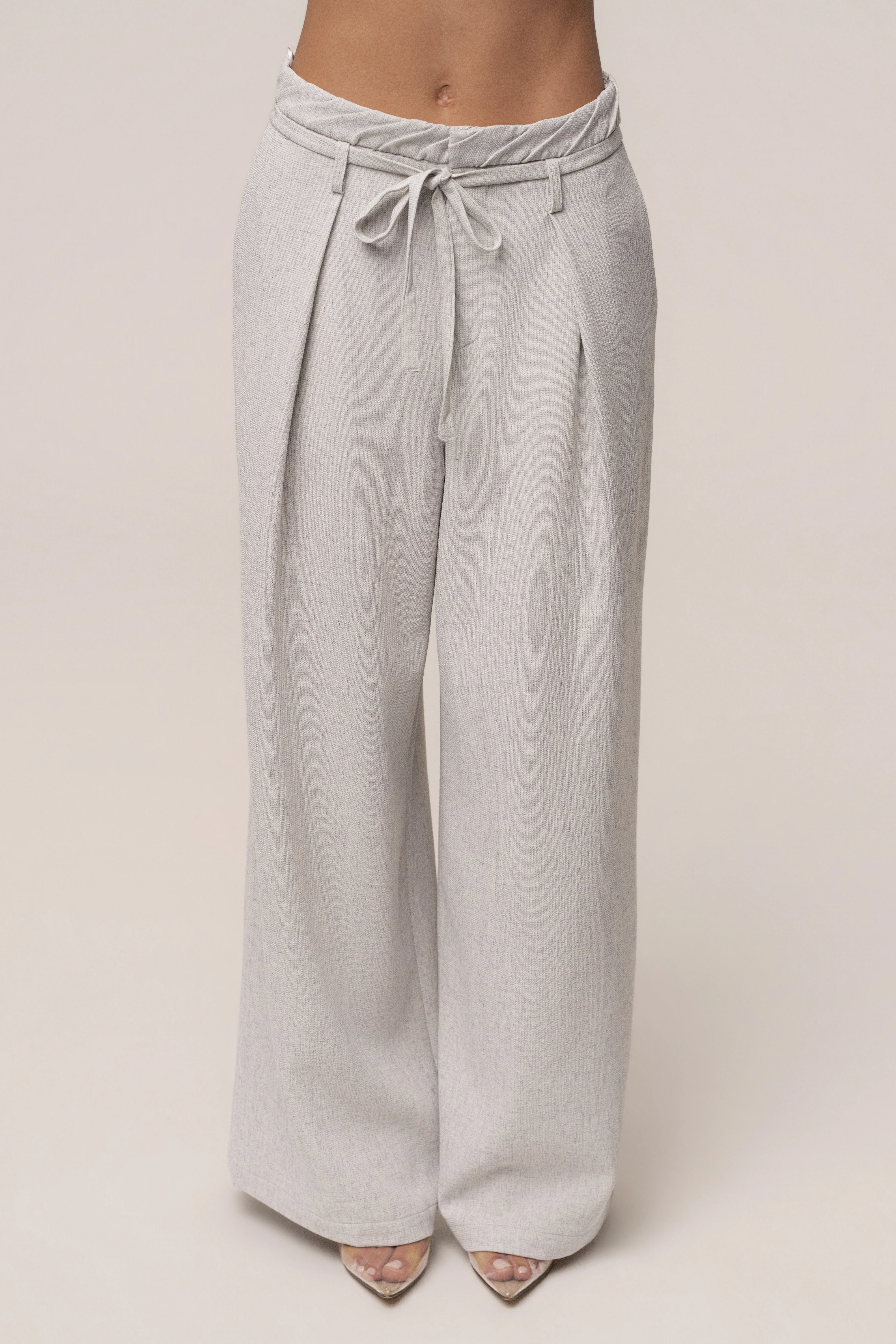 Heather Grey Refined Ease Wide Leg Pants