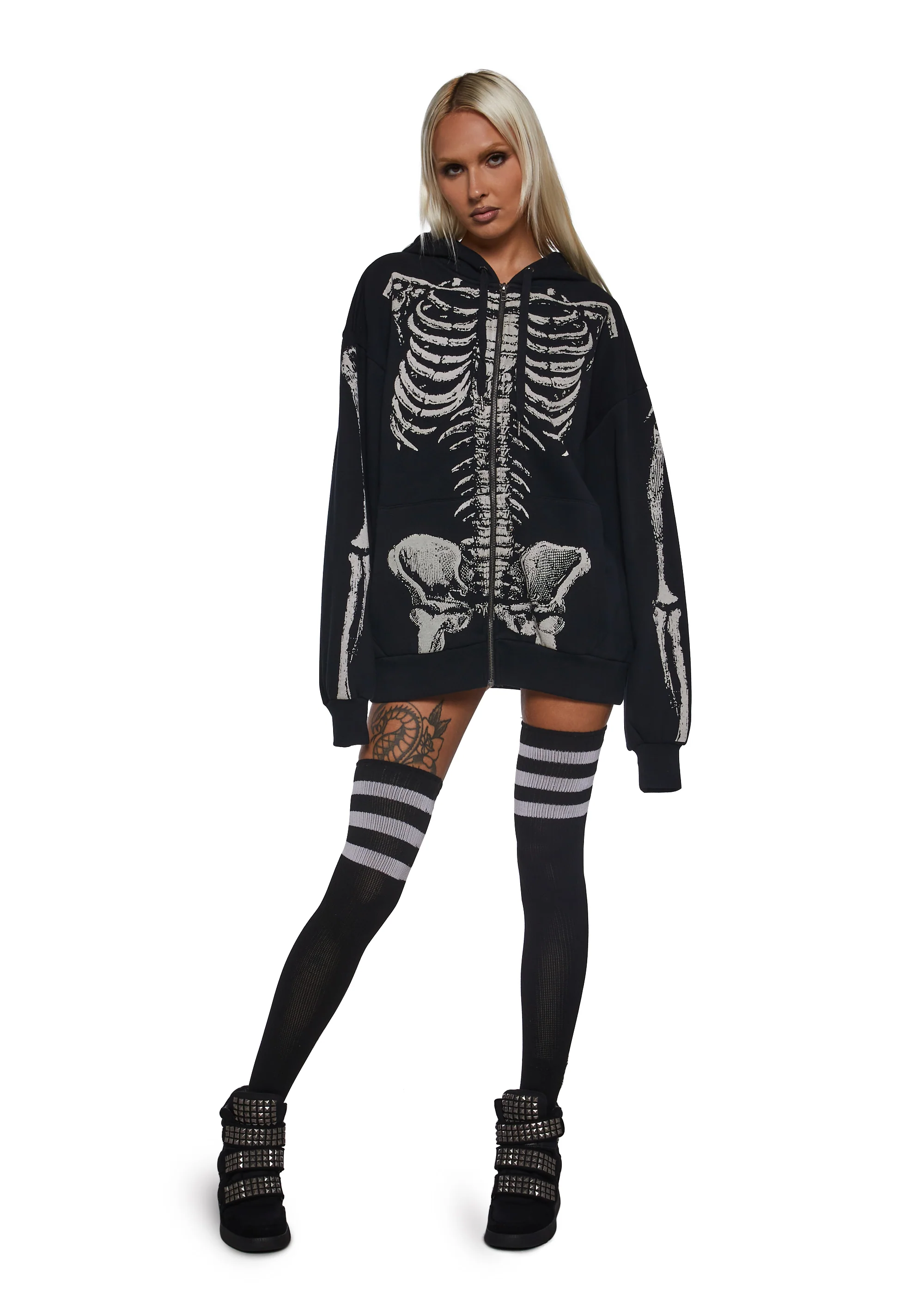 Spine Chiller Zip-Up Hoodie