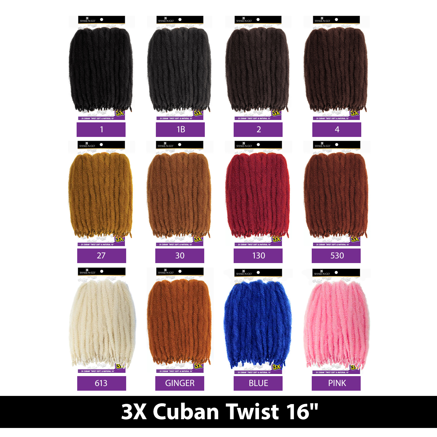 FreeTress Equal Braids Double Strand Style 3X Cuban Twist 16