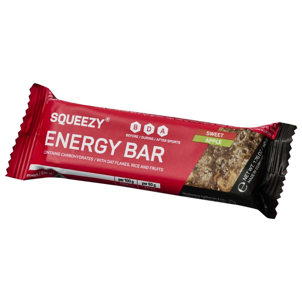 Squeezy Energy Bar Apple - Carbohydrate Bar - 12x50g