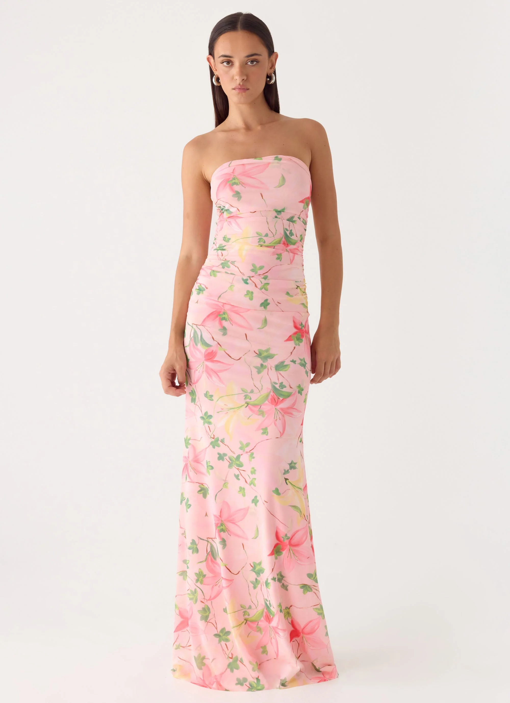 Iroha Strapless Maxi Dress - Blooming Spring