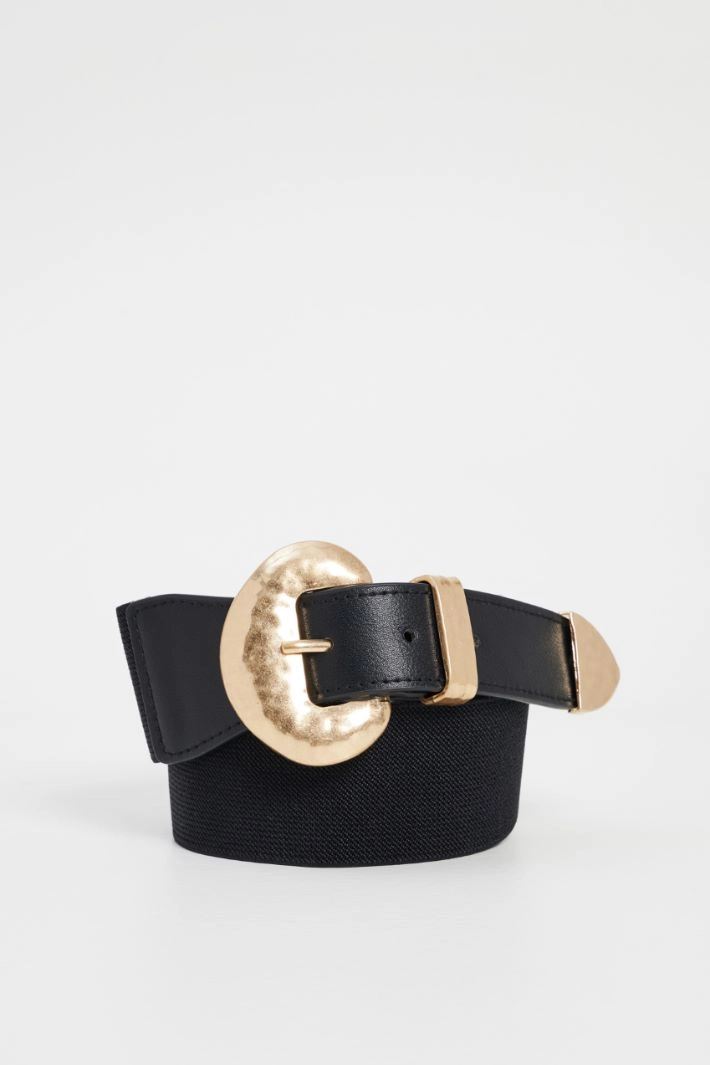 Belt with elastic insert - BLACK