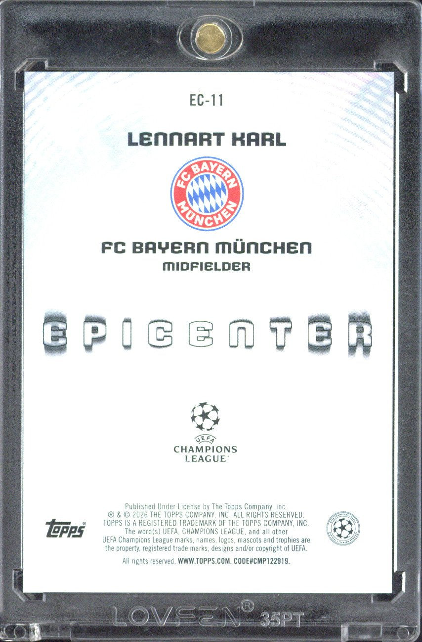 2026 Topps UCC Lennart Karl RC Epicenter #EC-11