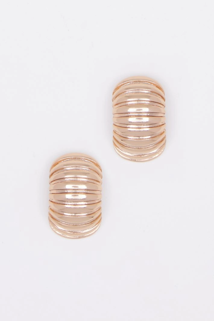 Knurled earrings - GOLD