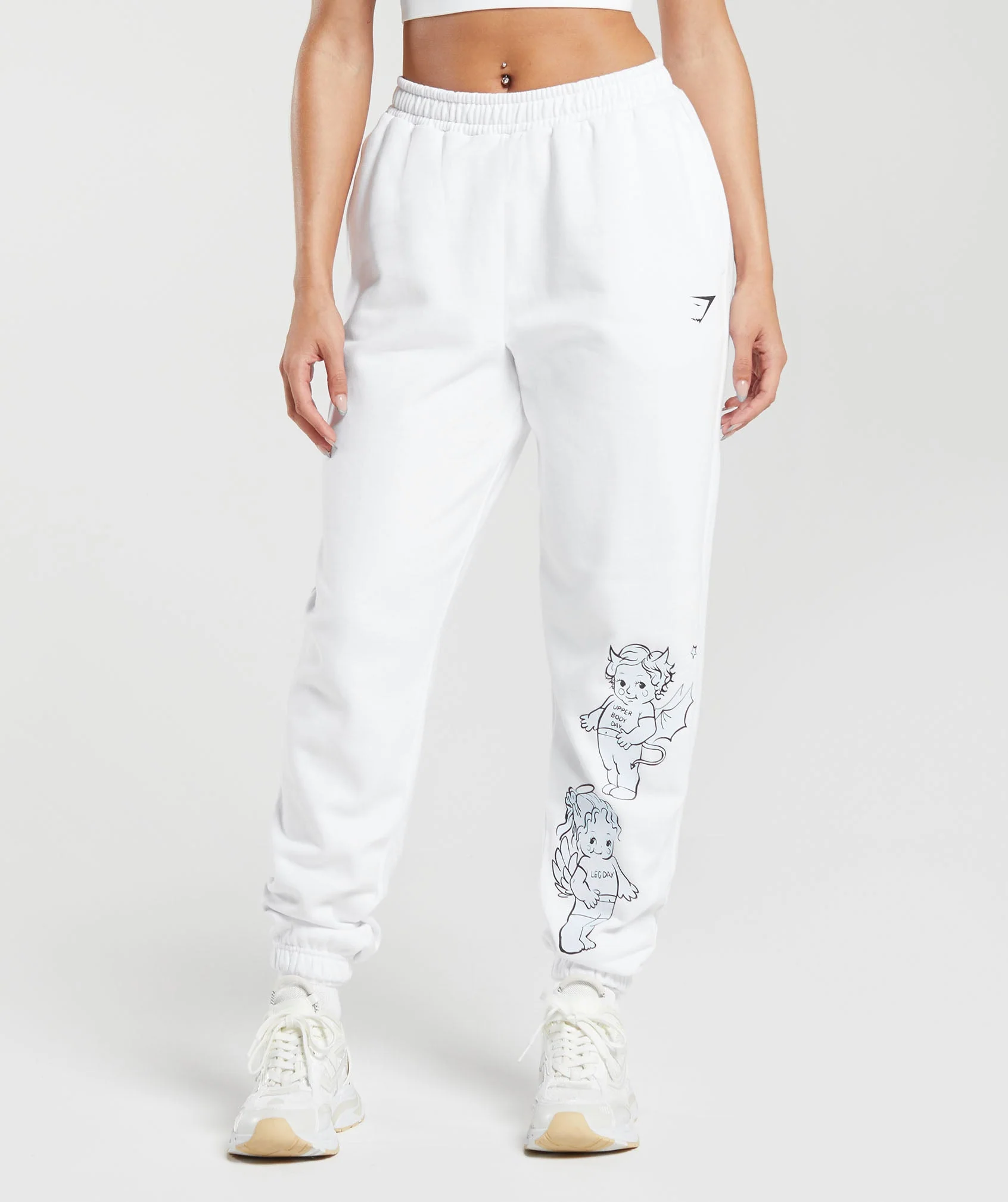 Cherub Graphic Joggers White