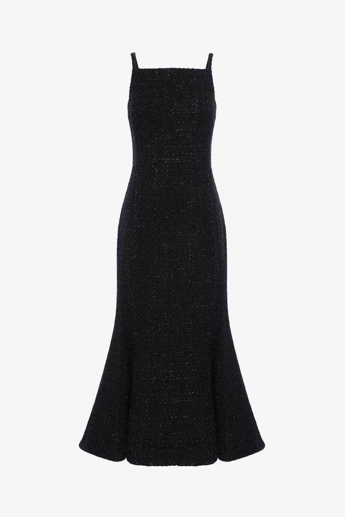 Regina Tweed Midi Dress - Ebony