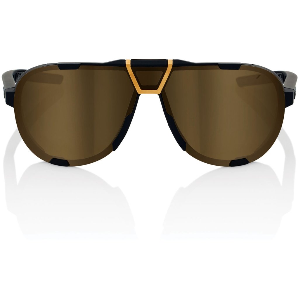 100% Westcraft Glasses - Soft Tact Black - Soft Gold Mirror | Clear