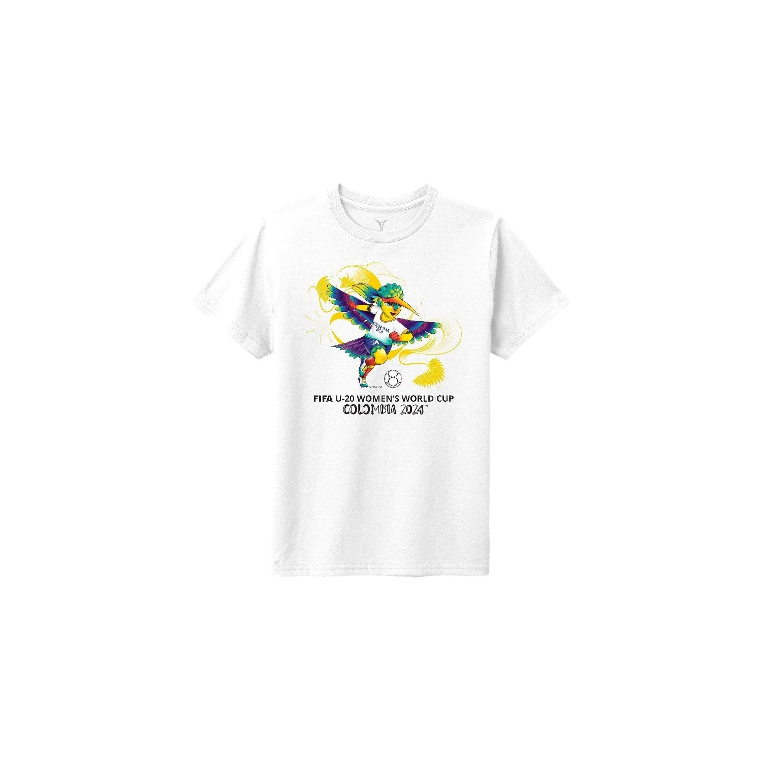 World football competition U-20 Women's World Cup Colombia 2024™ White Mascot T-Shirt - Youth