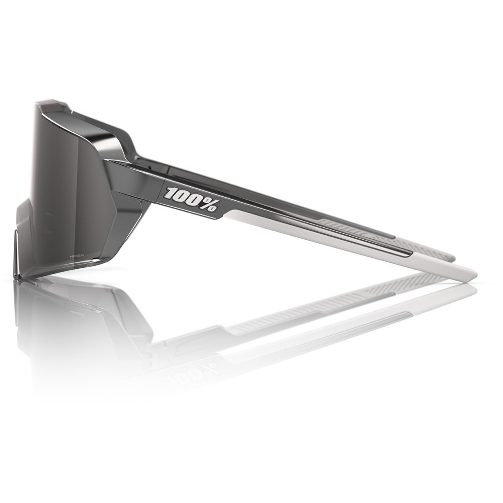 100% Korbin Glasses - Gloss Black Chrome - HiPER Silver Chrome Mirror