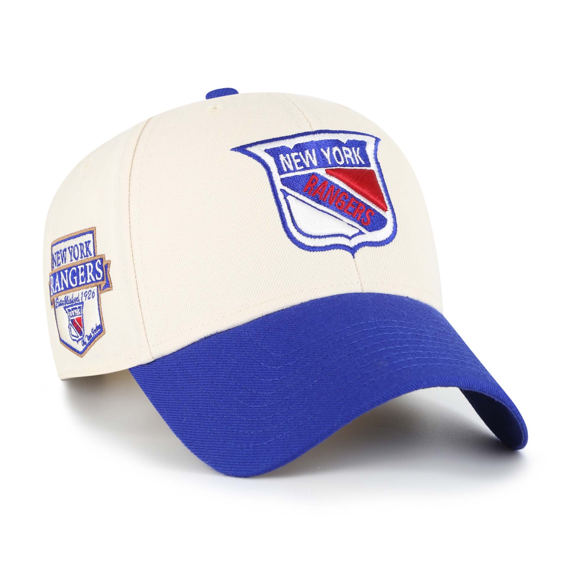 New York Rangers Established Patch Sure MVP Snapback NHL Cap Natural
