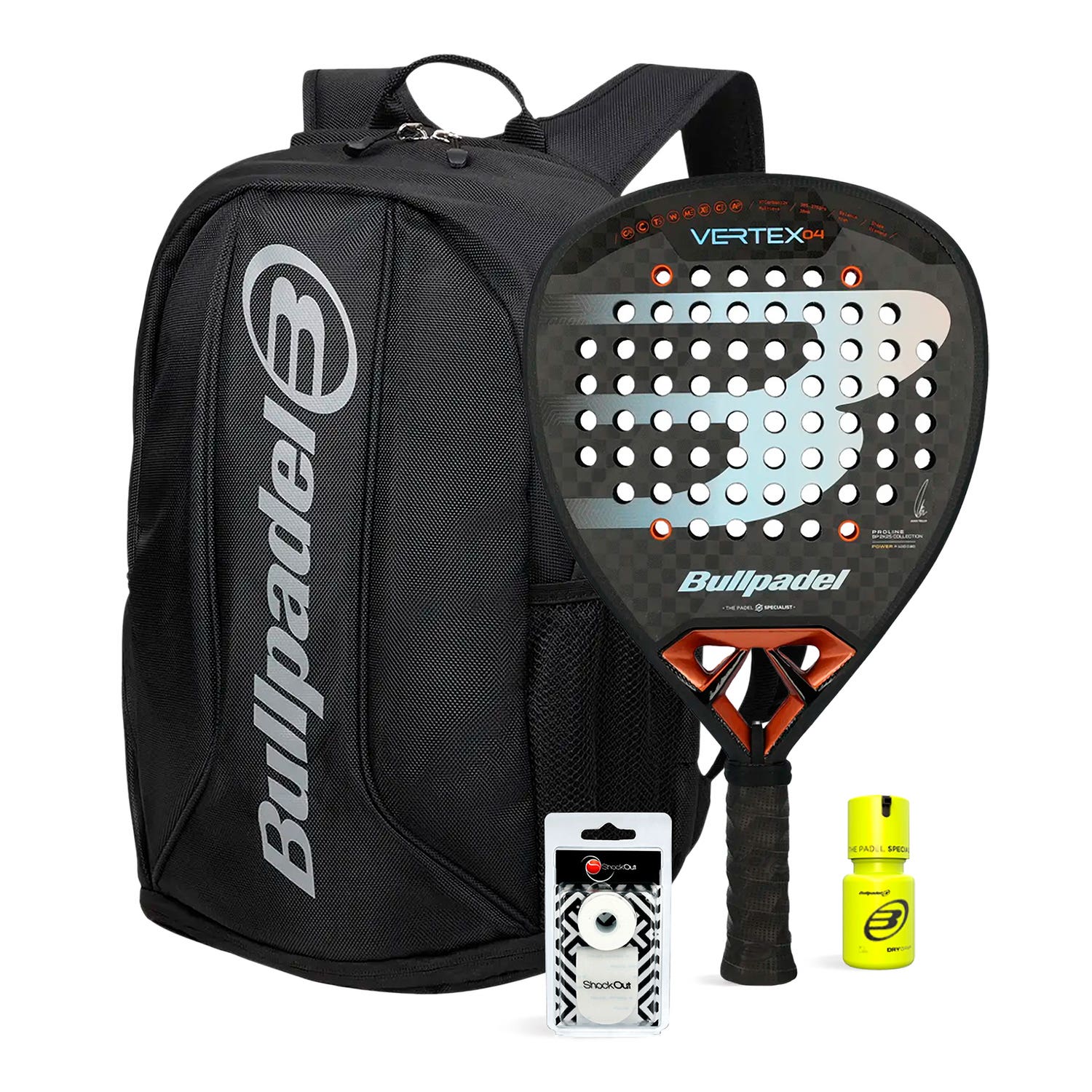 PACK BULLPADEL VERTEX 04 25 BAG AVANT 2 DRY GRIP