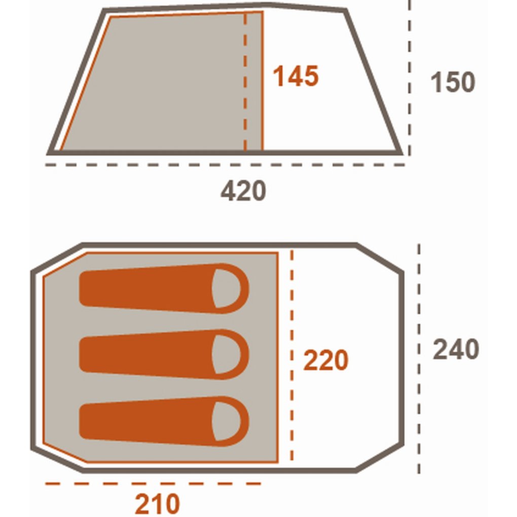 GRAND CANYON Robson 3 Tent - Capulet Olive