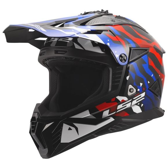 LS2 MX708 FAST II GROTESK 2026 cross helmet - White / BlueRef: LS1299