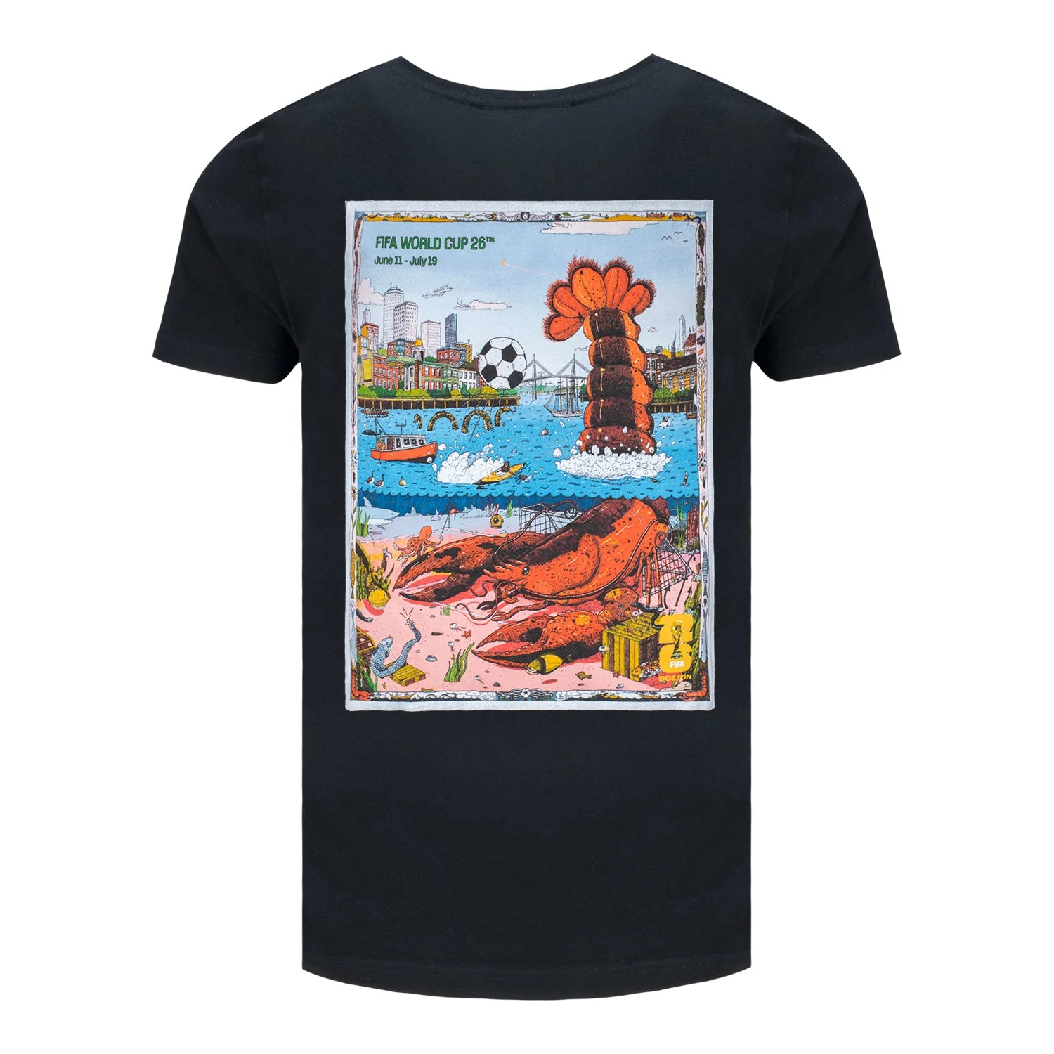2026 Soccer Fan Collection Boston Poster Black T-Shirt - Unisex