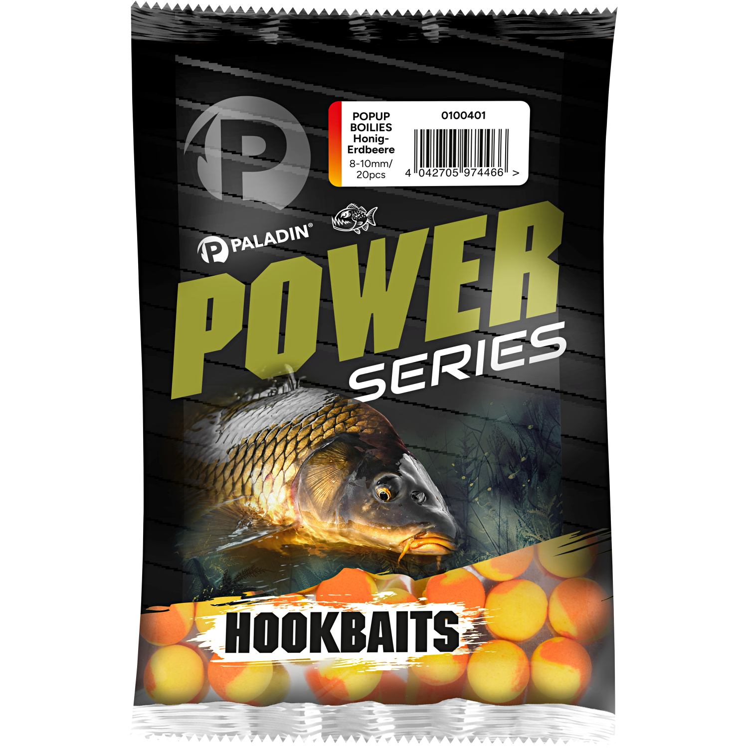 Paladin Power Series Pop Up Boilies (Honey Strawberry)