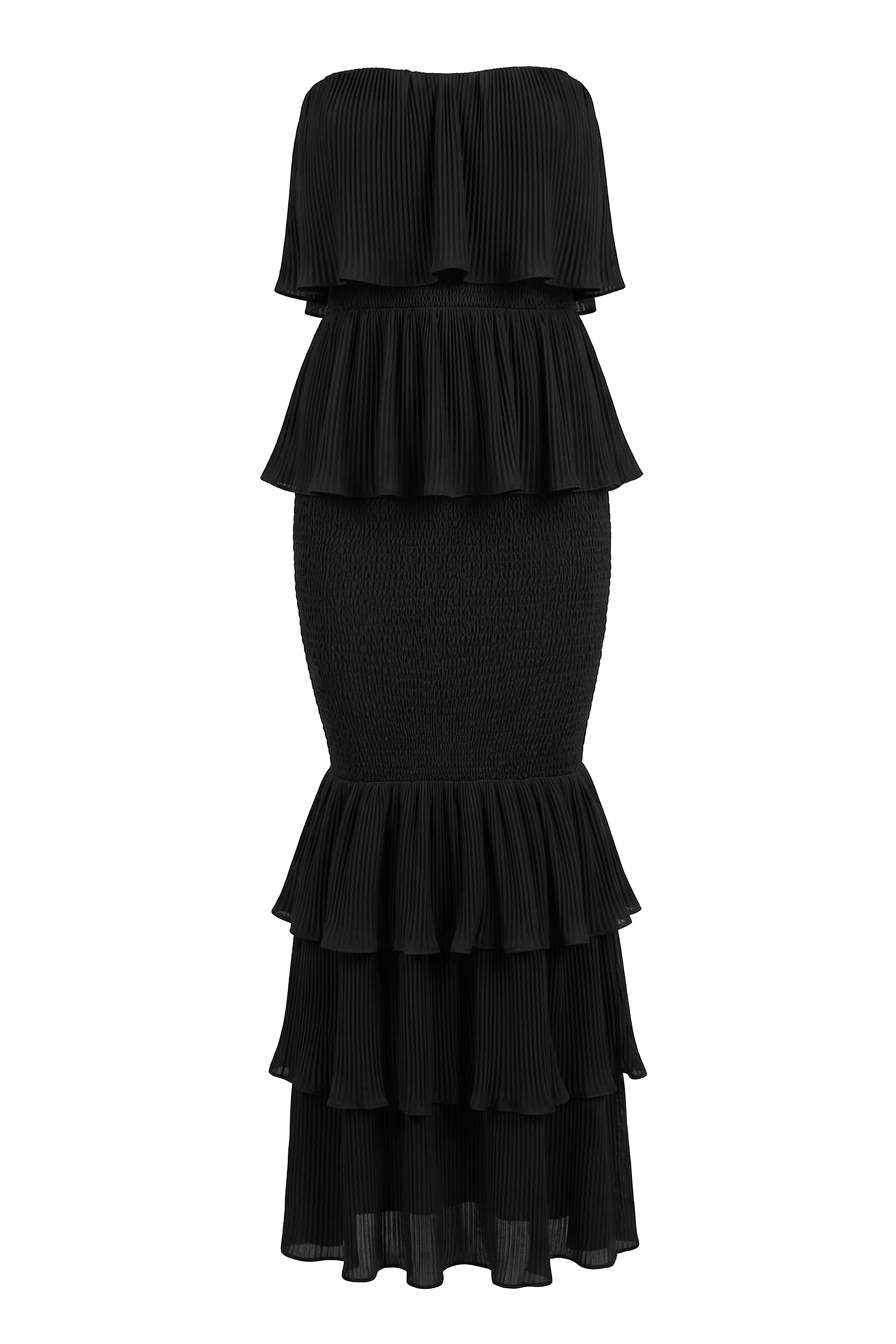 Black Casa Blanca Ruffle Dress
