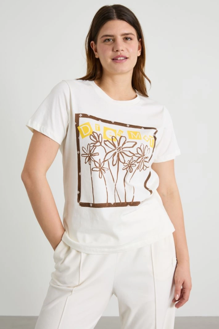 Printed T-shirt - CREAM