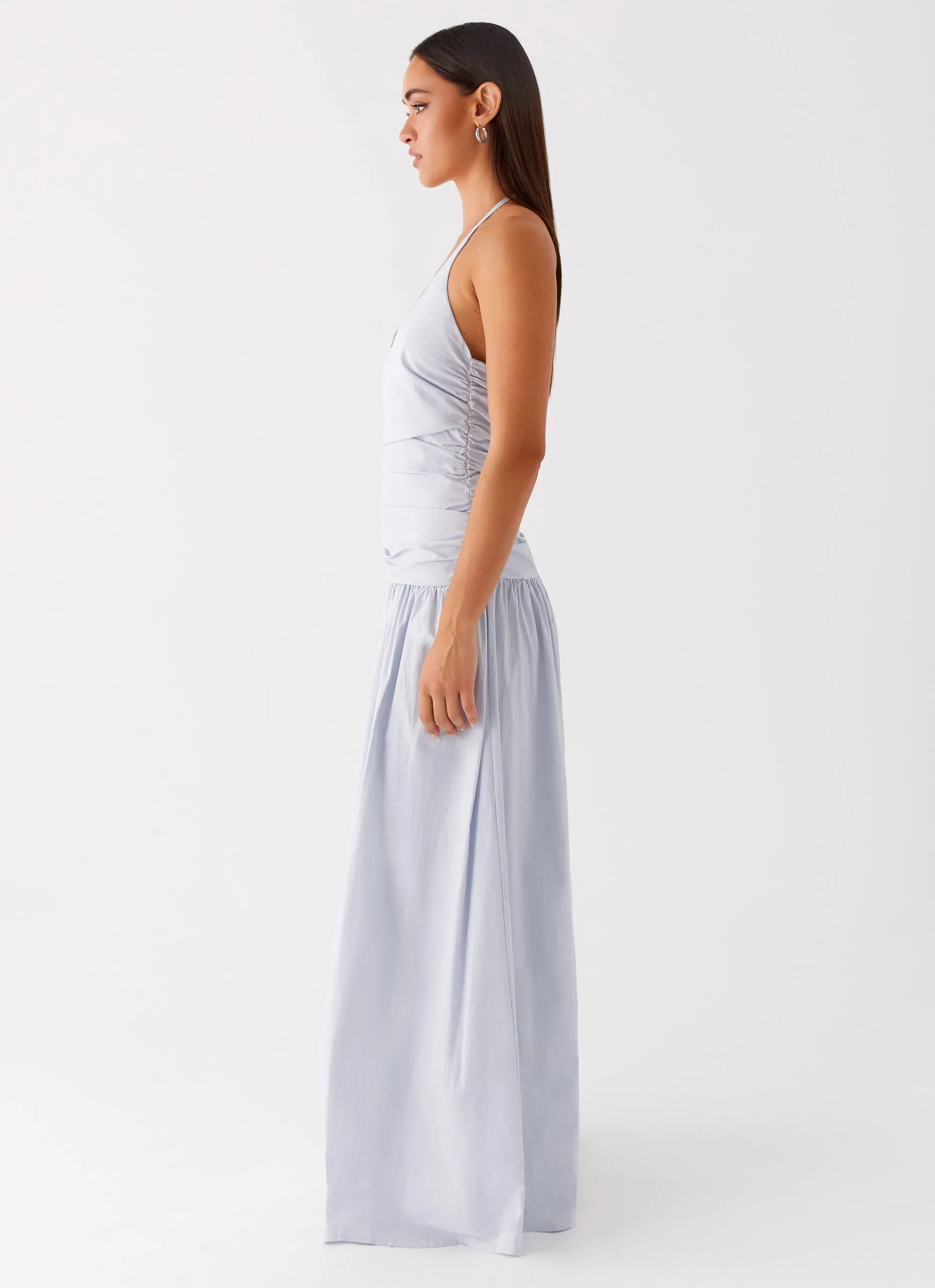 Cristina Halter Maxi Dress - Cornflower Blue