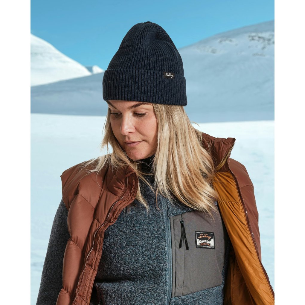 Lundhags Core Ribbed Beanie - Deep Blue 75350
