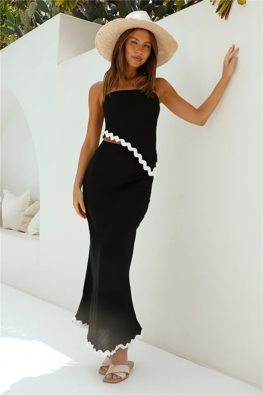 Found You Asymmetrical Top Black