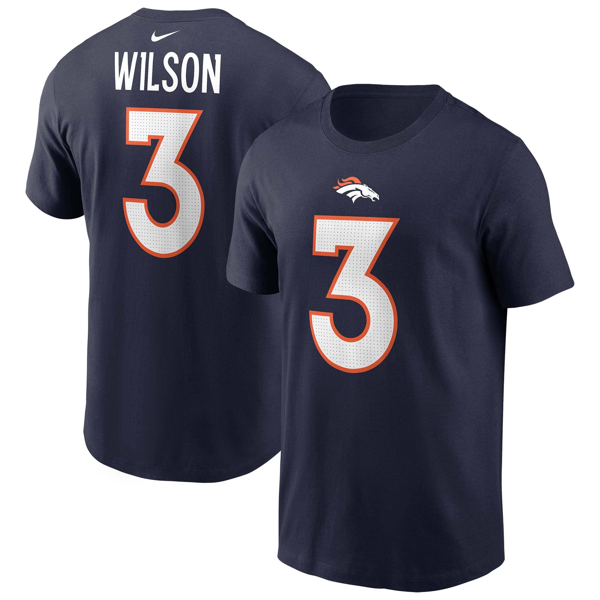 Russell Wilson #3 Denver Broncos Nike Player NFL T-Shirt Navy