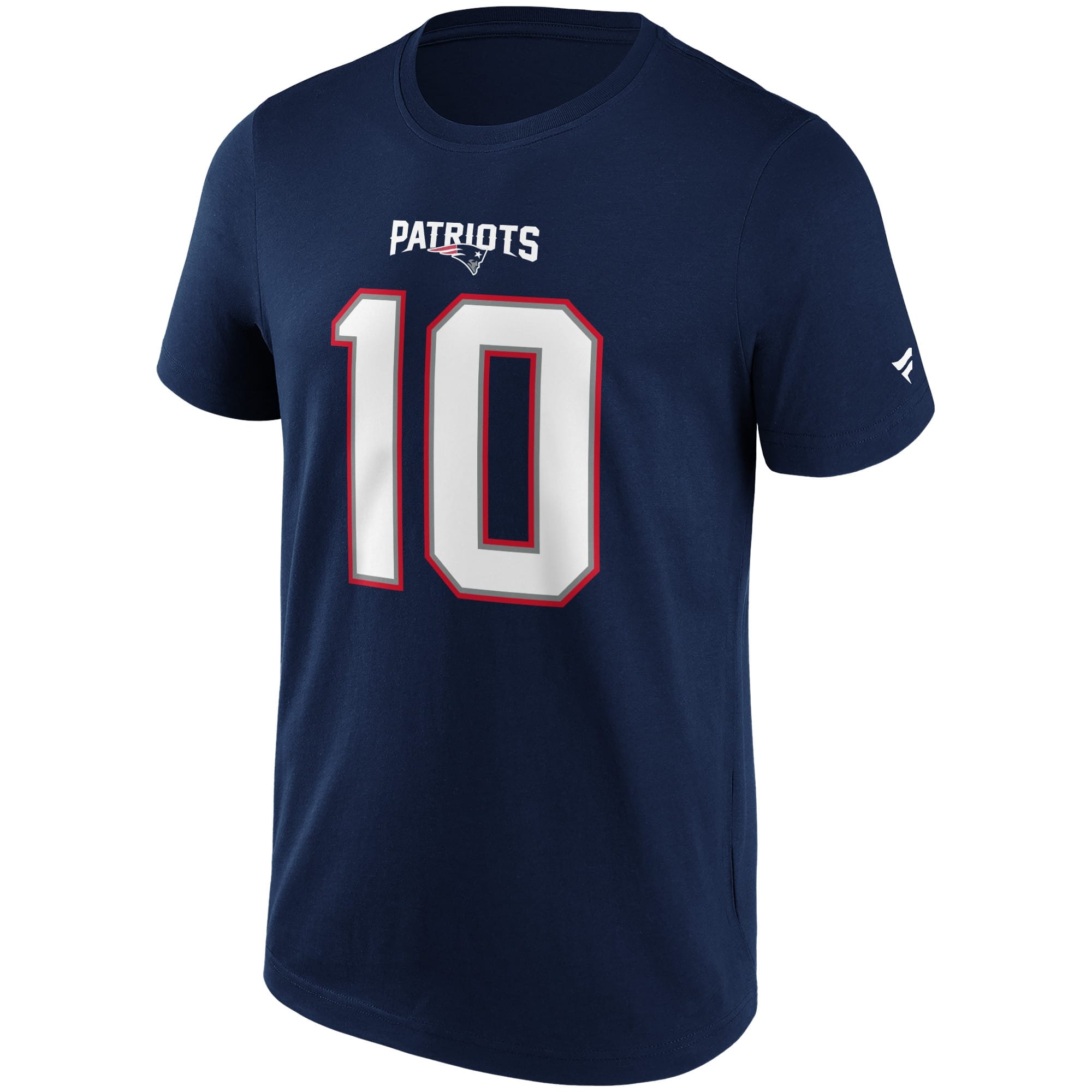 Mac Jones #10 New England Patriots Iconic Player NFL T-Shirt Navy