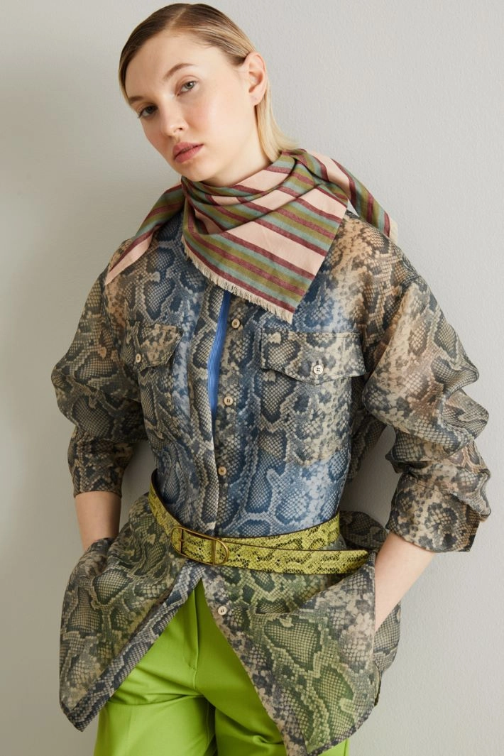 Cotton triangle scarf - PINK