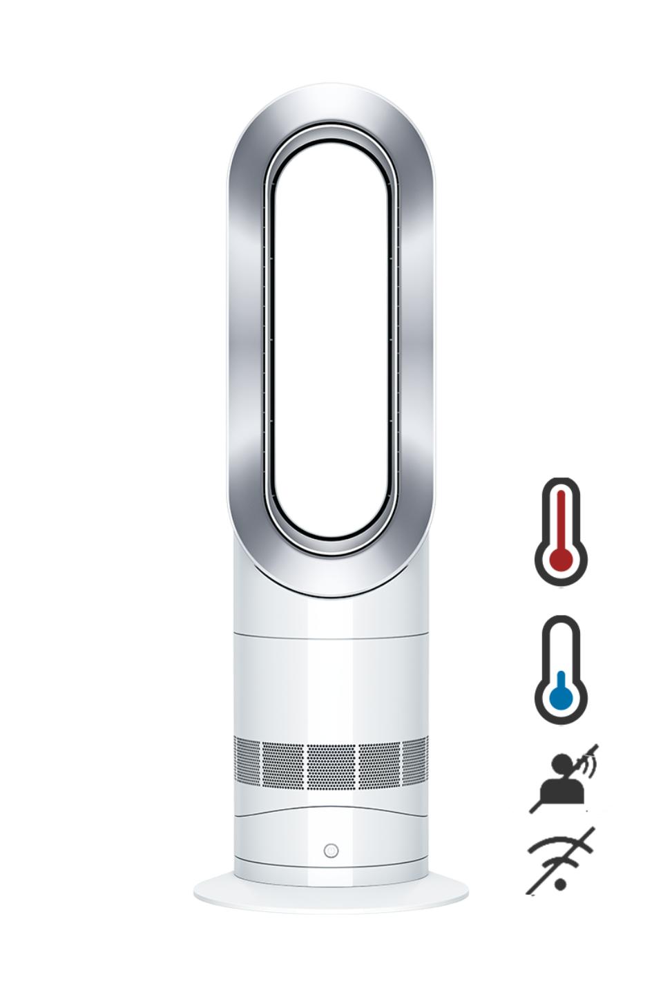 Dyson Hot+Cool Jet Focus AM09 fan heater (White/Nickel)