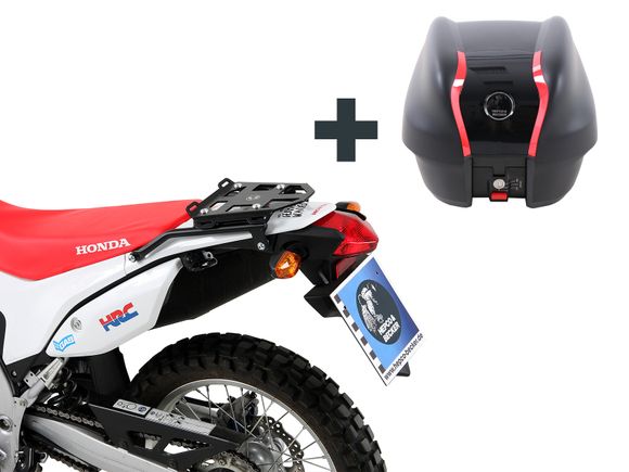 Top case Hepco & Becker Journey 30 Kit complet avec support - noirHONDA 250 CRF 250 L RALLY ABS (MD44) - 2017 - 2018Ref : HBE02201A / 6609511 01 01-206