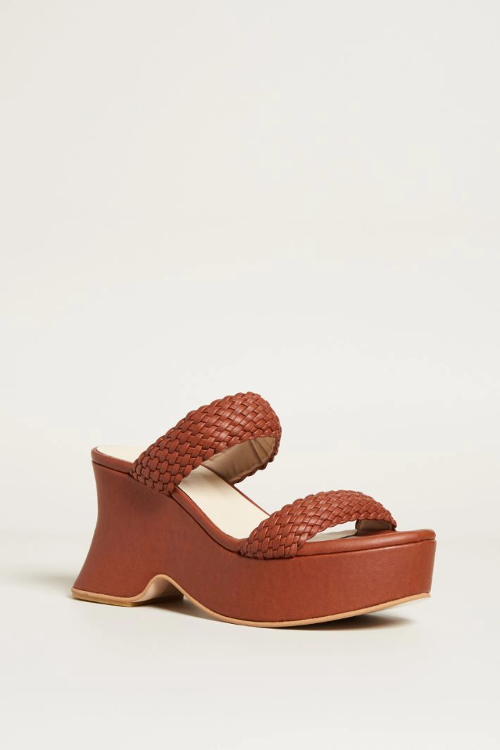 Wedge sandals - BROWN