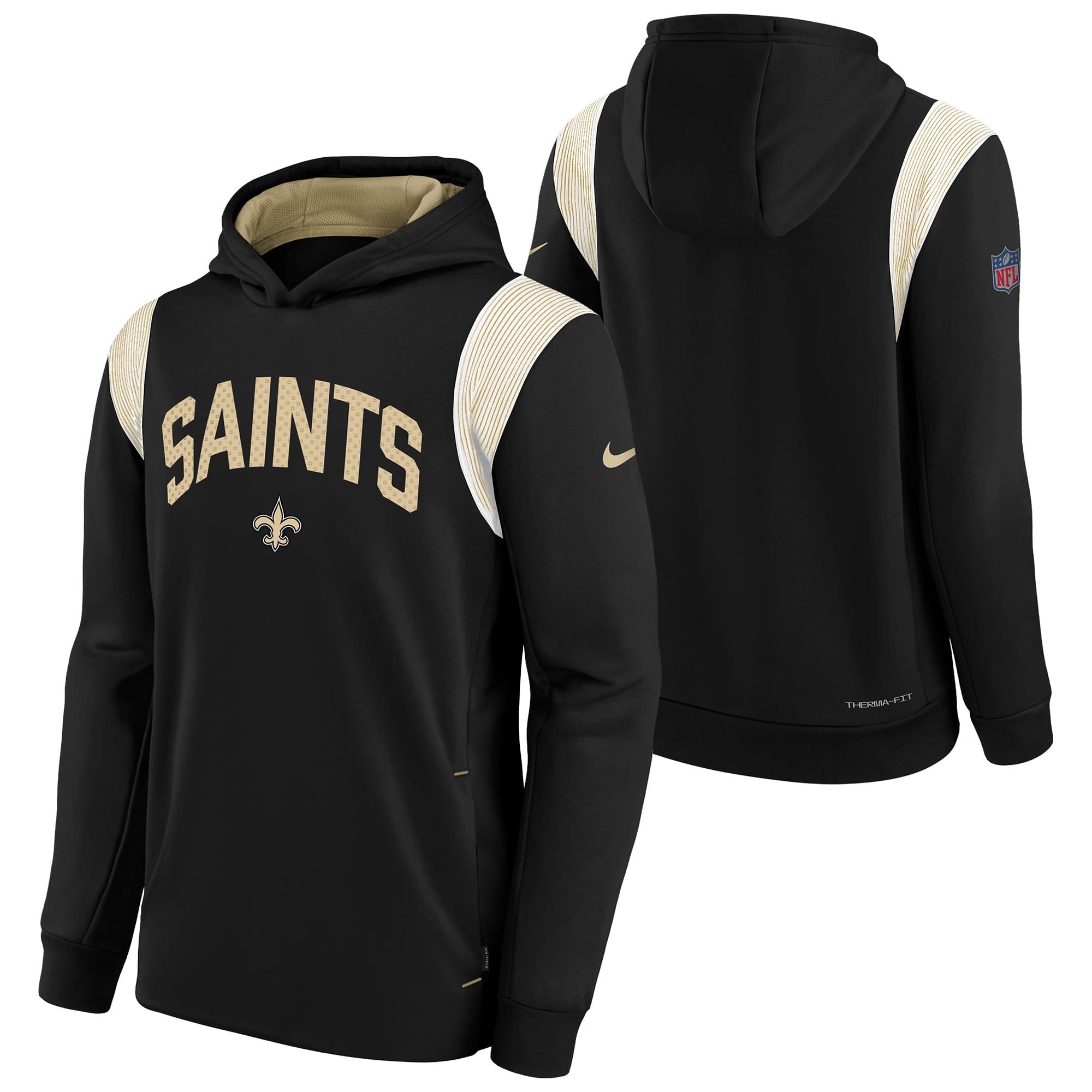 New Orleans Saints 2022 NFL On-Field Sideline Therma Hoodie (YOUTH)