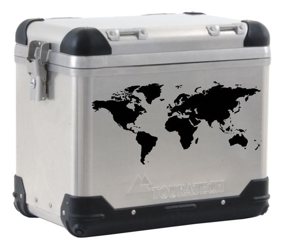 Touratech World Map Stickers for ZEGA Pro / ZEGA Pro 2 and ZEGA Mundo - Universal BlackRef: Trt00178A / 01-050-0800-0