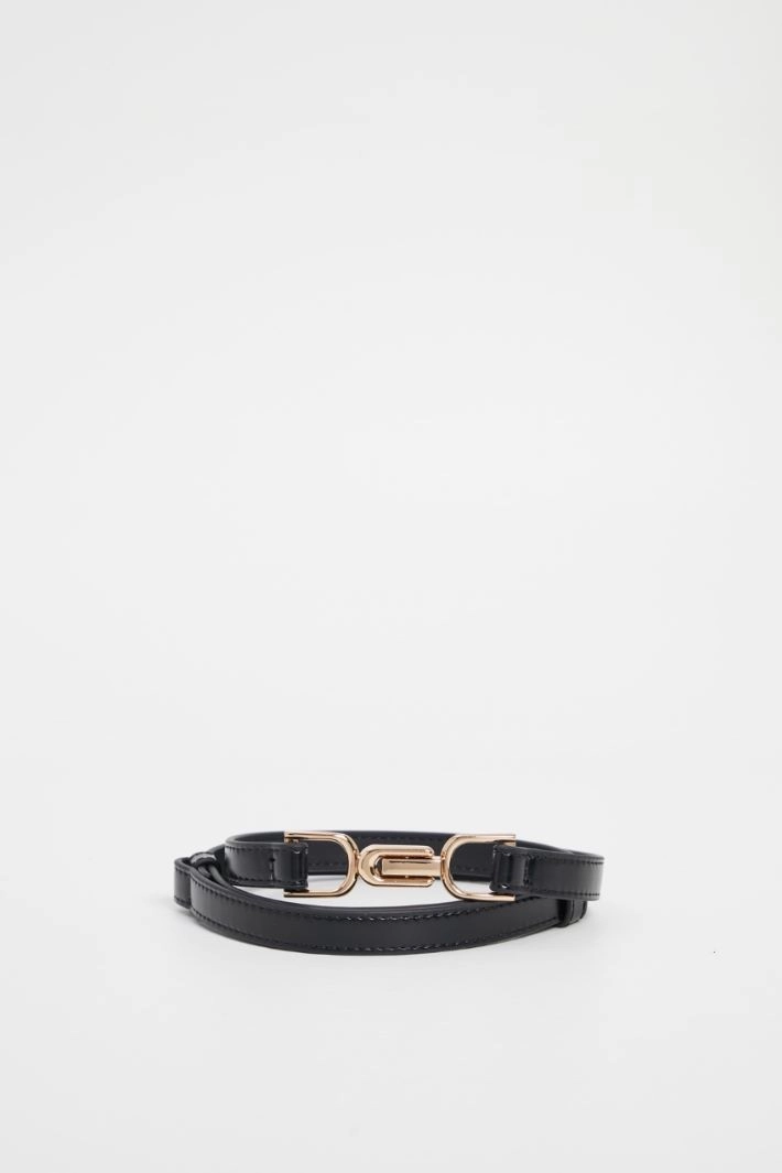 Belt with interlocking buckle - BLACK