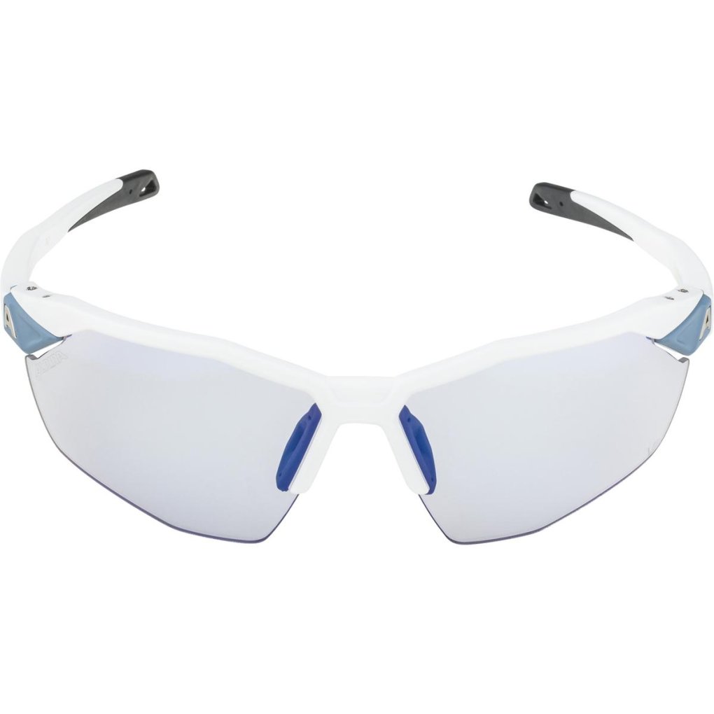 Alpina Twist Six HR V(M) Glasses - white matt/Varioflex blue mirror