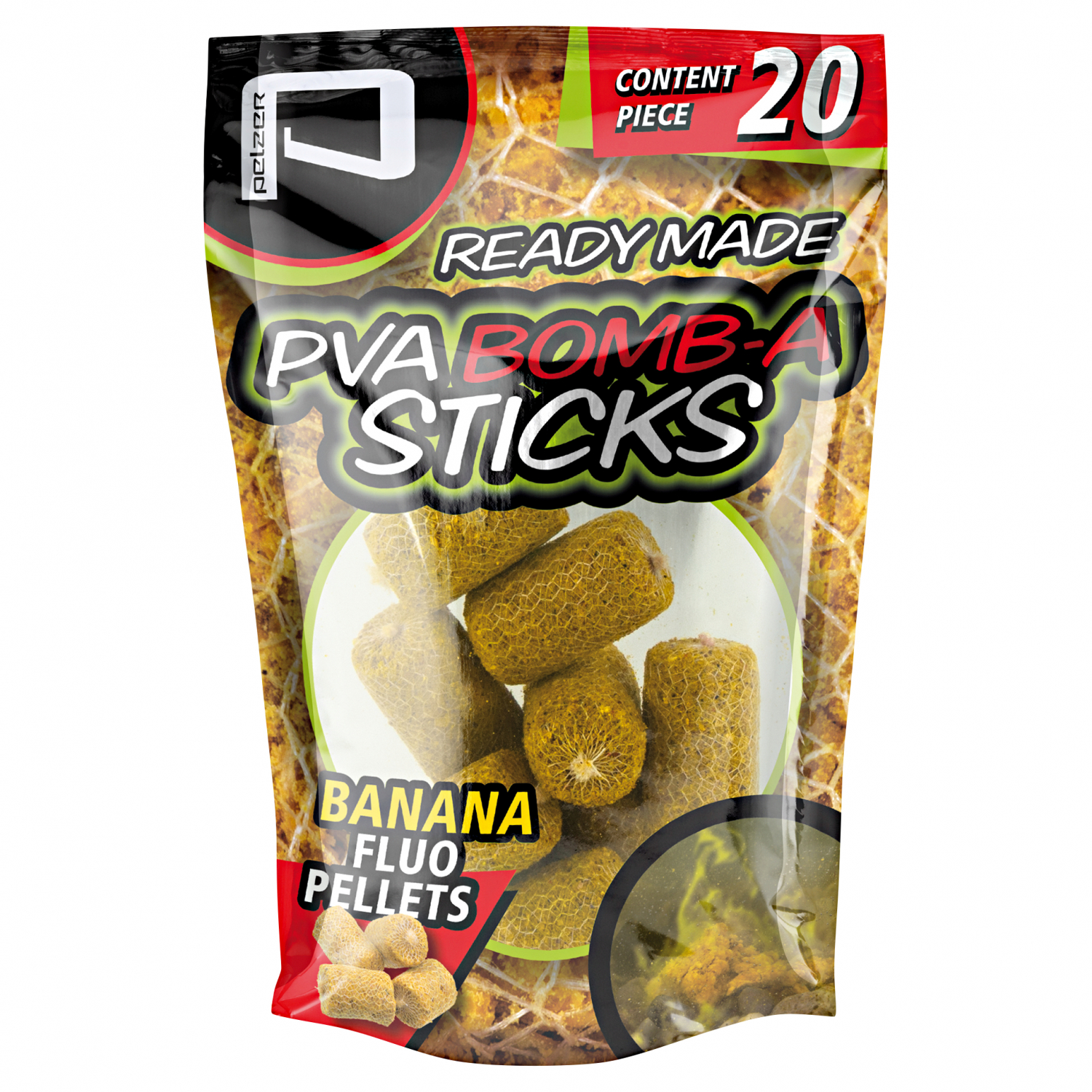 Pelzer Pellets PVA Bomb-A Sticks (Banana Fluo)